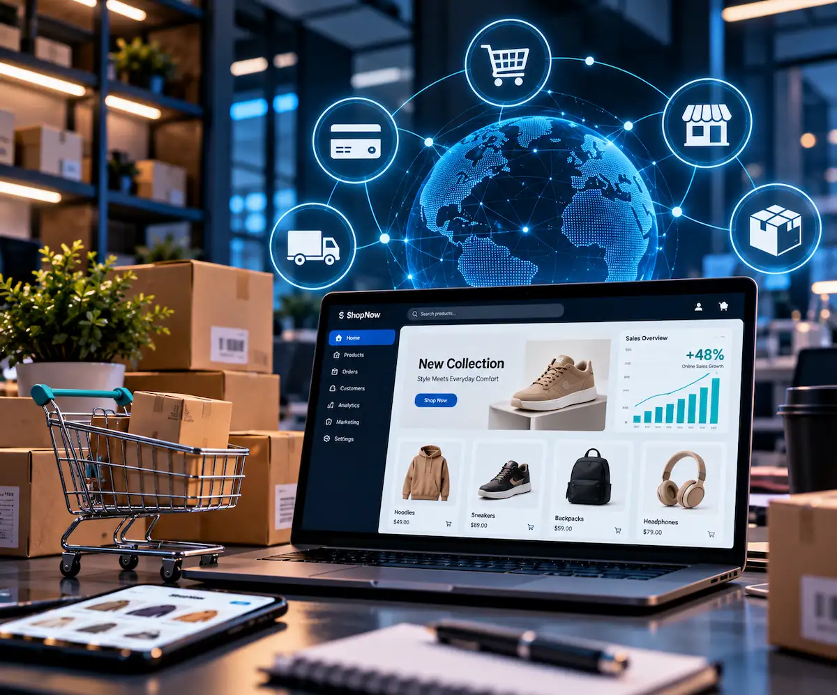 E-commerce case study showing a scalable online store, digital shopping experience, and business growth through technology solutions