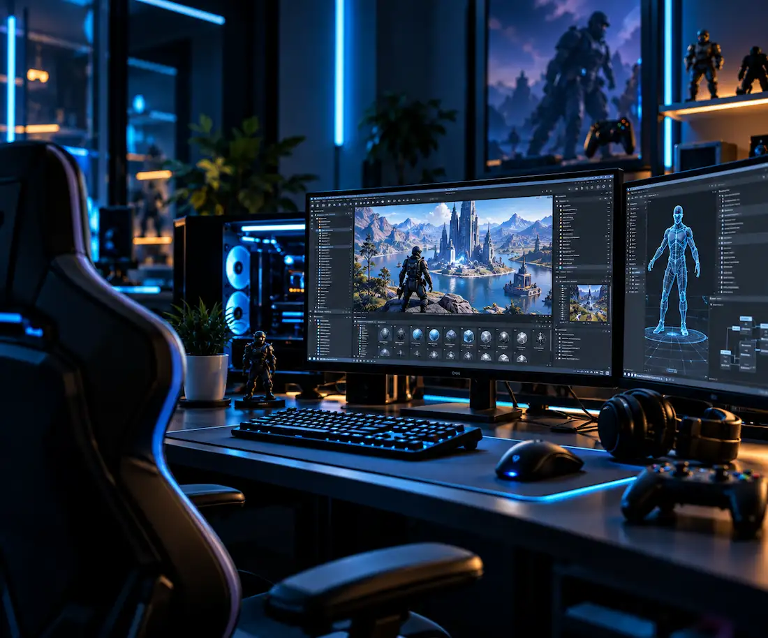Game development and gaming solutions for immersive gaming experiences, interactive technology, and scalable digital platforms