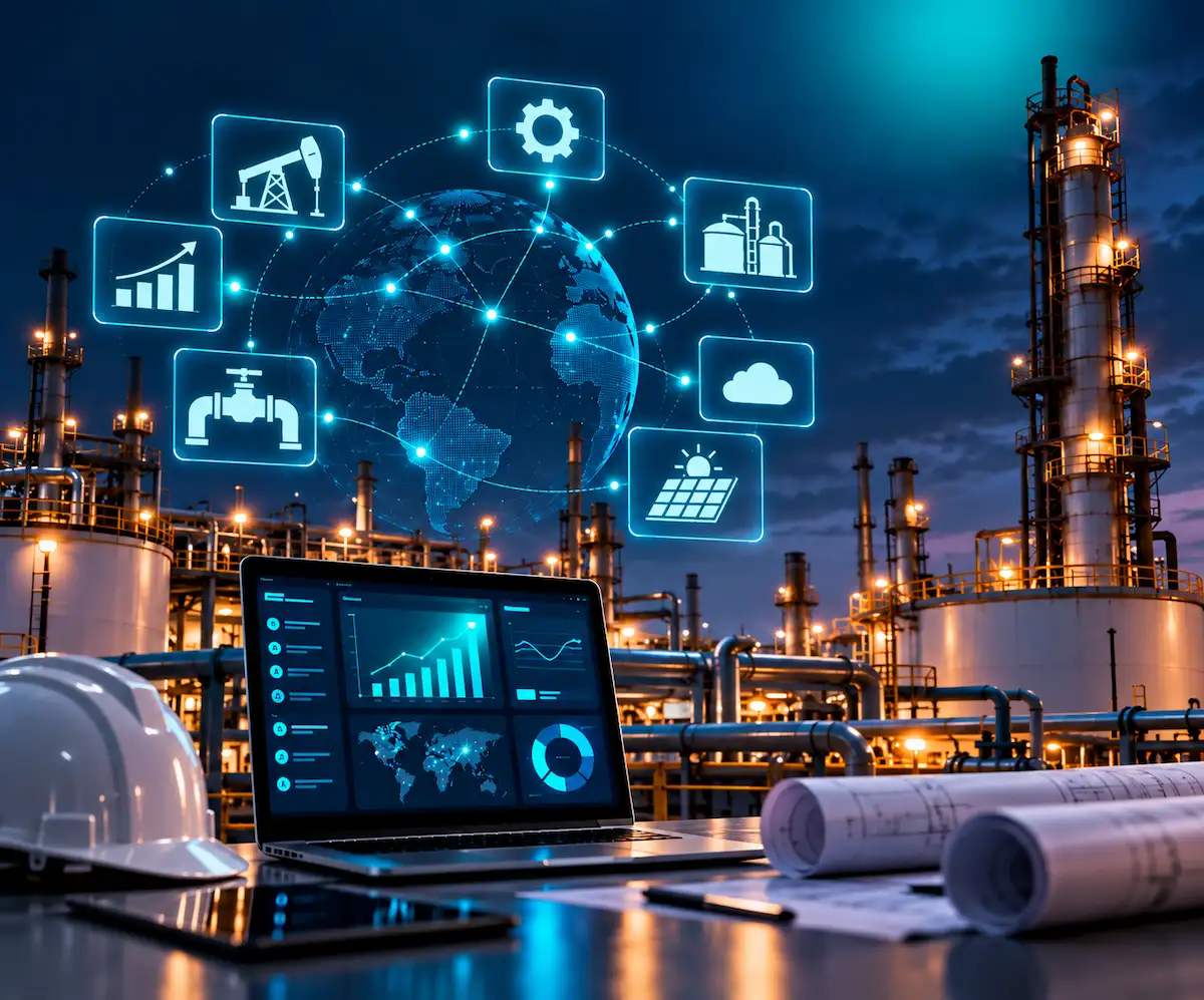 Oil and gas digital transformation case study showing connected energy workflows, modernized operations, and improved operational efficiency