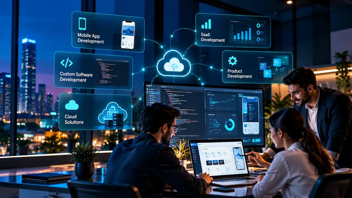 Startup software development solutions for scalable digital products, mobile apps, cloud platforms, and SaaS development